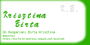 krisztina birta business card